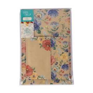 Pioneer Woman Delaney Kraft Bubble Mailers Floral Padded Envelope 4pc Set Blue